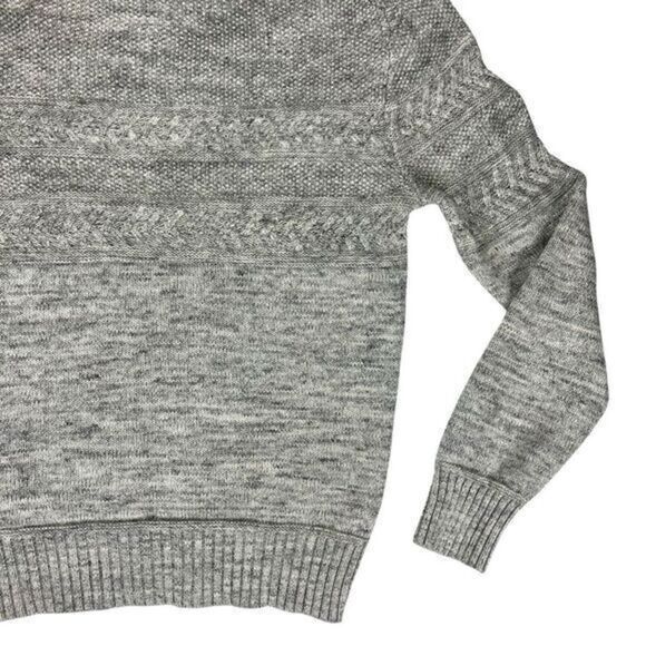 Label Of Graded Goods Sweater Mens Sz Medium Grey Shawl Neck Fishermen Pullover - Picture 8 of 16